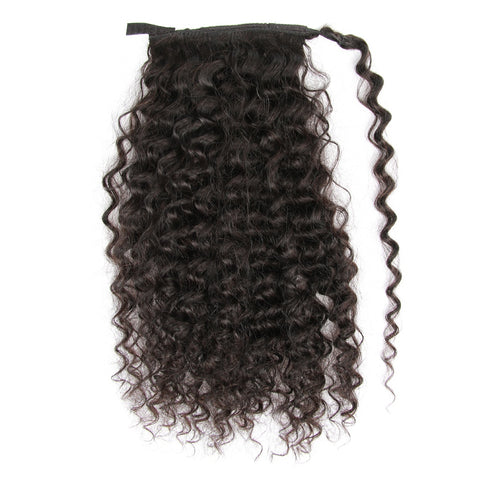 Brazilian Deep Wavy 100% Virgin Human Hair Wrap Ponytail - Forever Freestyle Premium Hair 