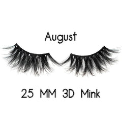 August 3D Mink Lashes 25mm - Forever Freestyle Premium Hair 