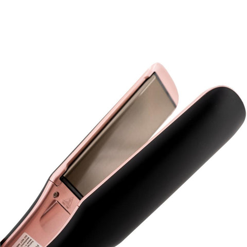 Black and Pink Titanium Flat Iron - Forever Freestyle Premium Hair 