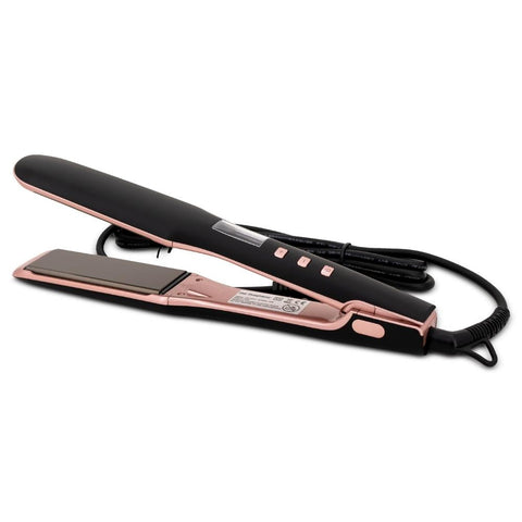 Black and Pink Titanium Flat Iron - Forever Freestyle Premium Hair 