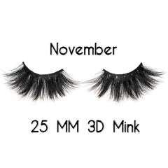 November 3D Mink Lashes 25mm - Forever Freestyle Premium Hair 