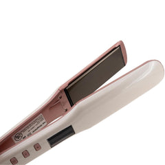 White and Pink Titanium Flat Iron - Forever Freestyle Premium Hair 